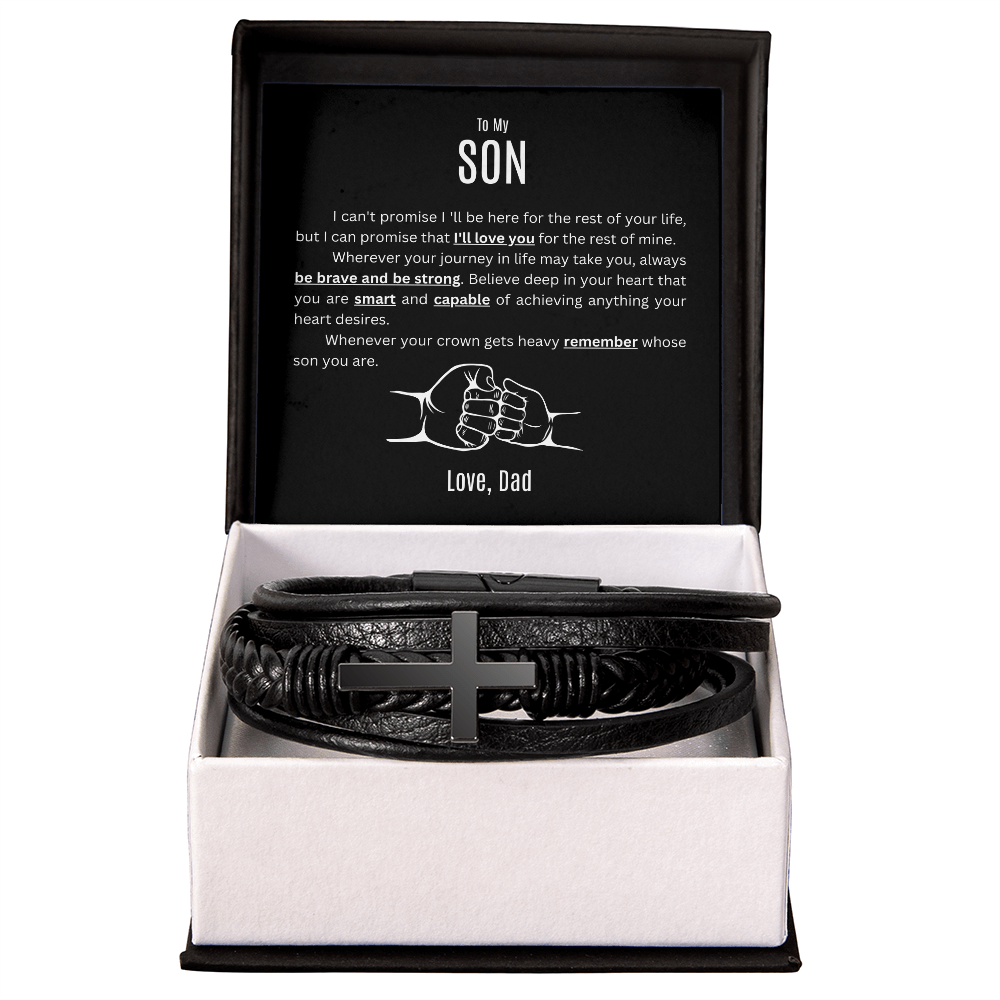 Men's Cross Bracelet | To My Son