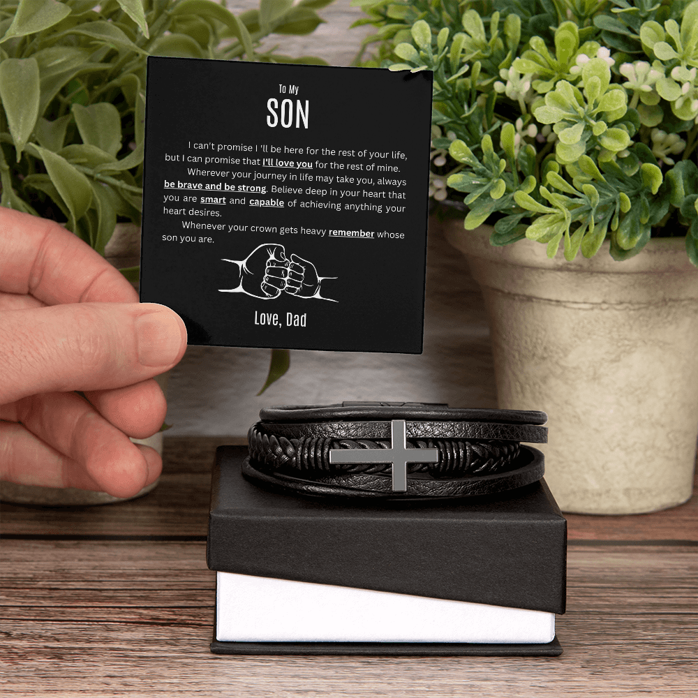 Men's Cross Bracelet | To My Son