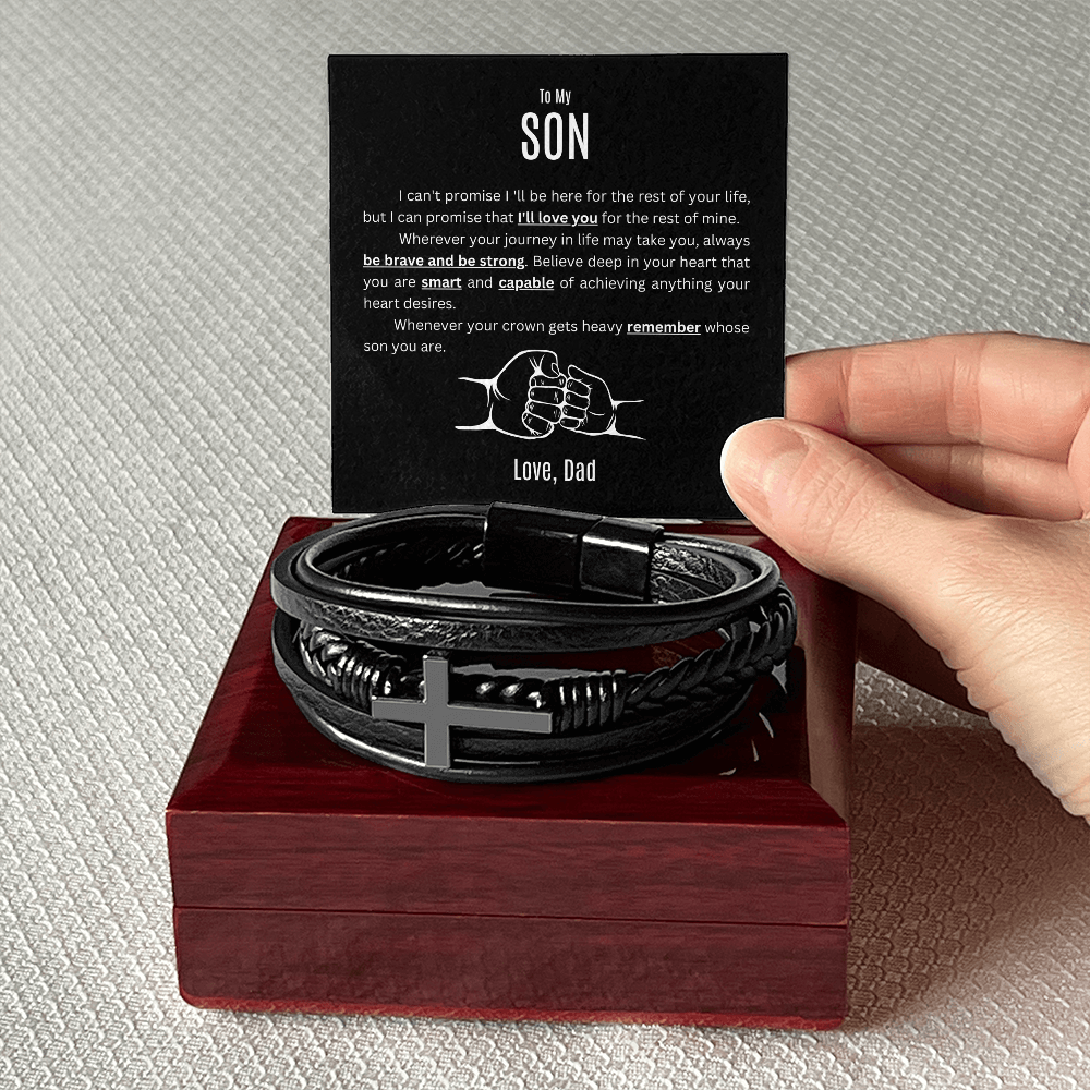 Men's Cross Bracelet | To My Son