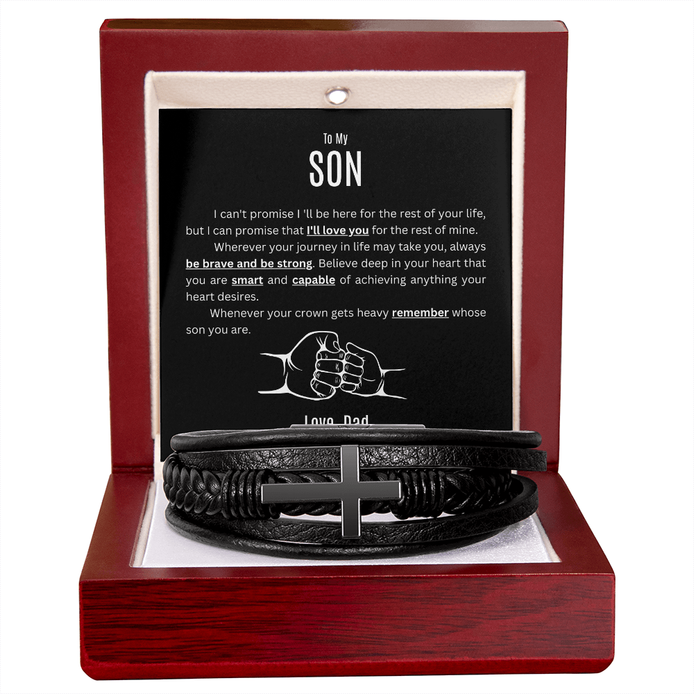 Men's Cross Bracelet | To My Son