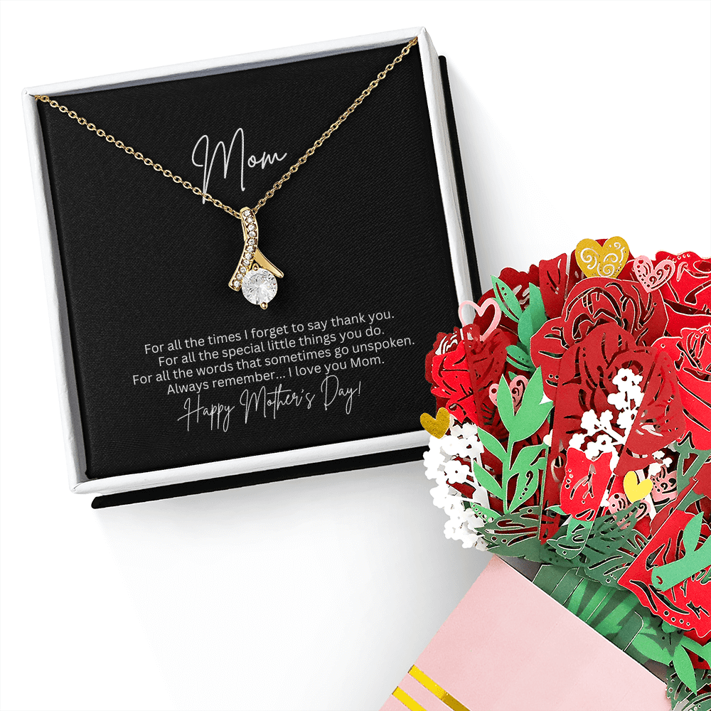 Alluring Beauty Necklace & Sweetest Devotion Flower Bouquet | Mom