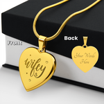 Engraved Heart Necklace | Wifey