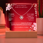 Keepsake Acrylic & Love Knot Necklace | Secrets