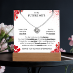 Keepsake Acrylic & Love Knot Necklace | Future Wife