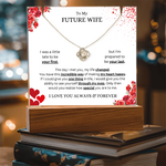 Keepsake Acrylic & Love Knot Necklace | Future Wife
