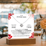 Keepsake Acrylic & Love Knot Necklace | Future Wife