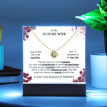 Keepsake Acrylic & Love Knot Necklace | Future Wife