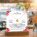 Keepsake Acrylic & Love Knot Necklace | Future Wife