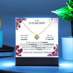 Keepsake Acrylic & Love Knot Necklace | Future Wife