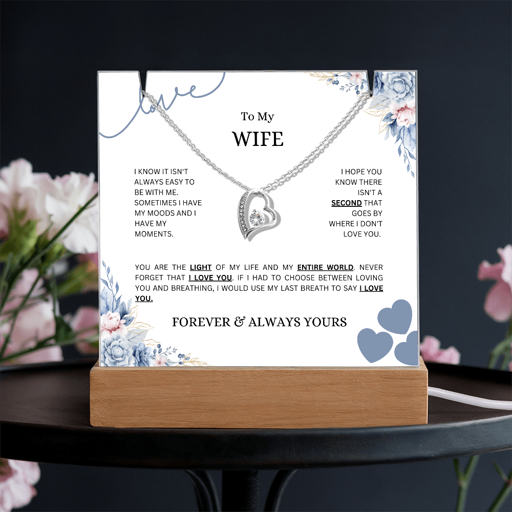 Keepsake Acrylic & Forever Love Necklace | To My Wife