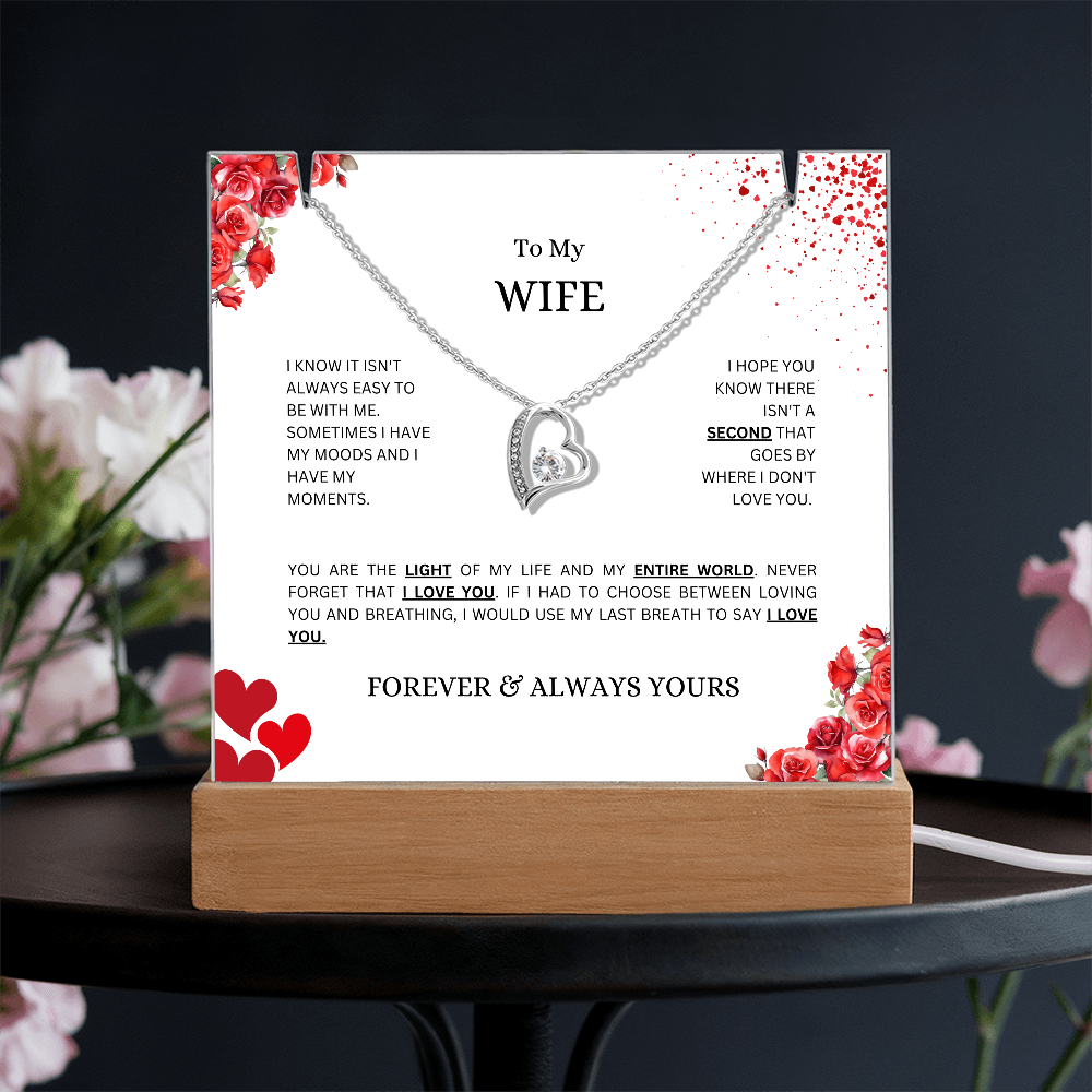 Keepsake Acrylic & Forever Love Necklace | To My Wife