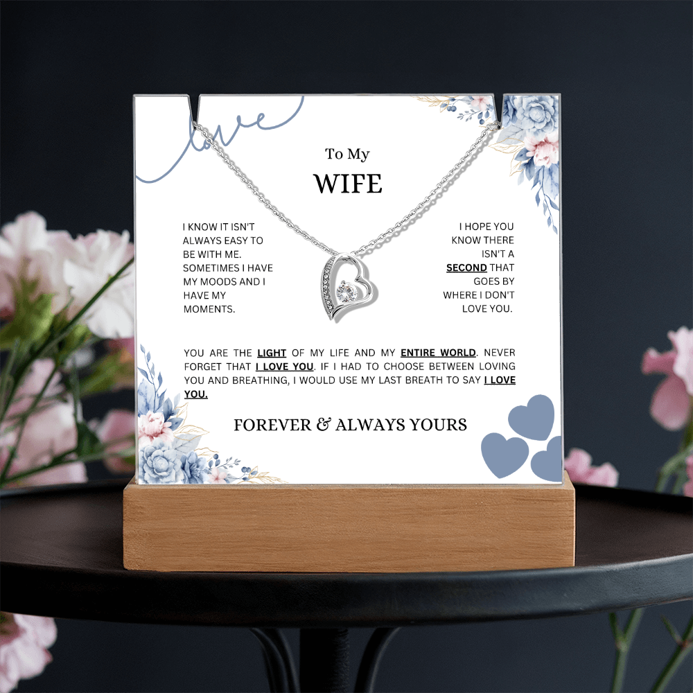 Keepsake Acrylic & Forever Love Necklace | To My Wife
