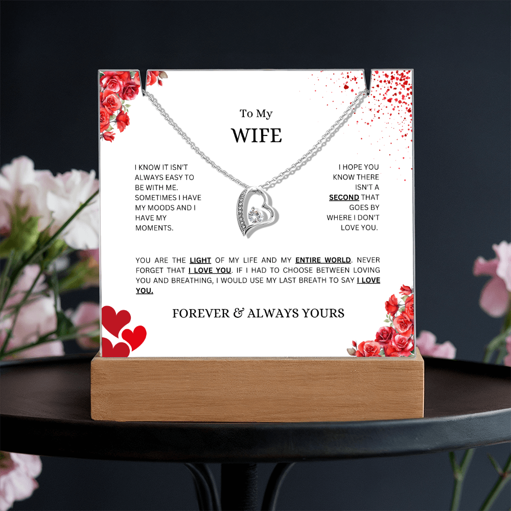 Keepsake Acrylic & Forever Love Necklace | To My Wife