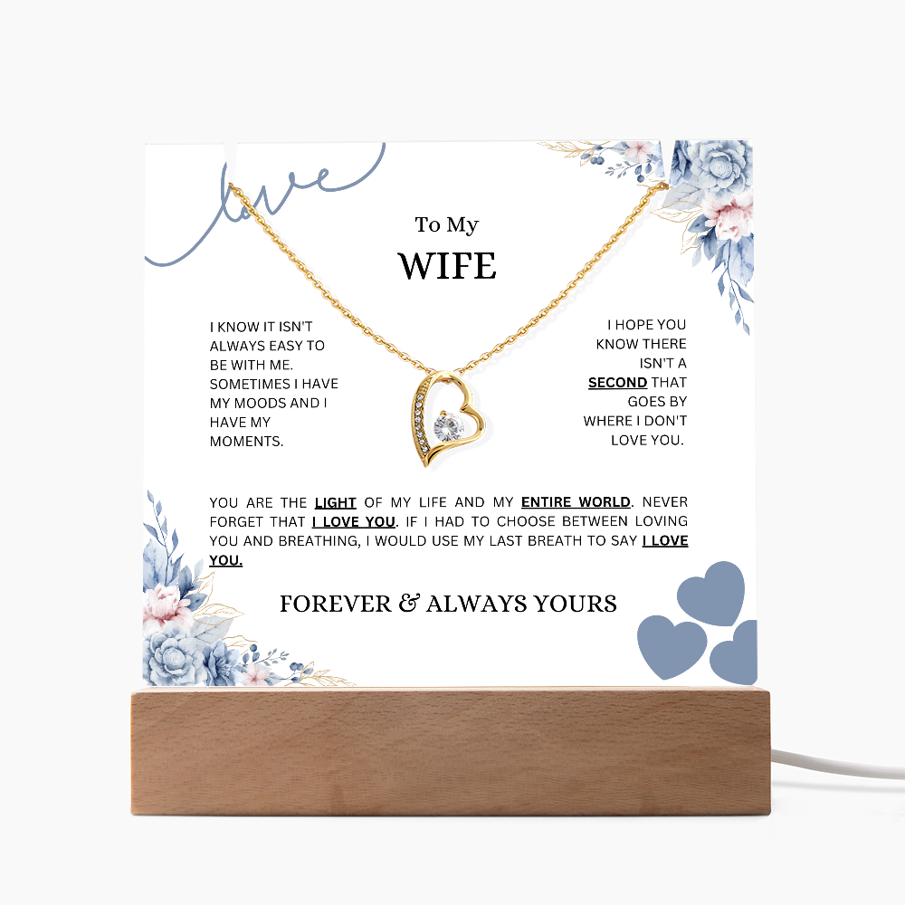 Keepsake Acrylic & Forever Love Necklace | To My Wife