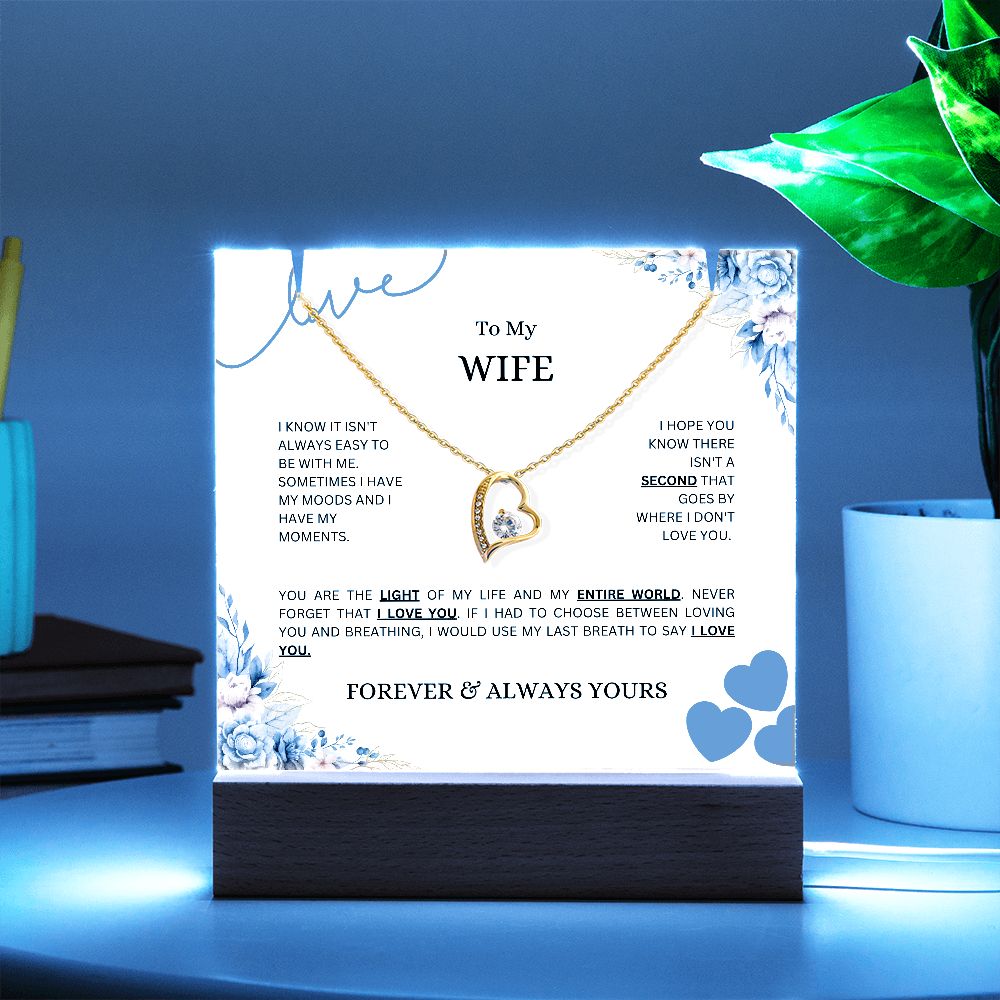 Keepsake Acrylic & Forever Love Necklace | To My Wife
