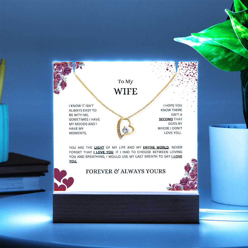 Keepsake Acrylic & Forever Love Necklace | To My Wife
