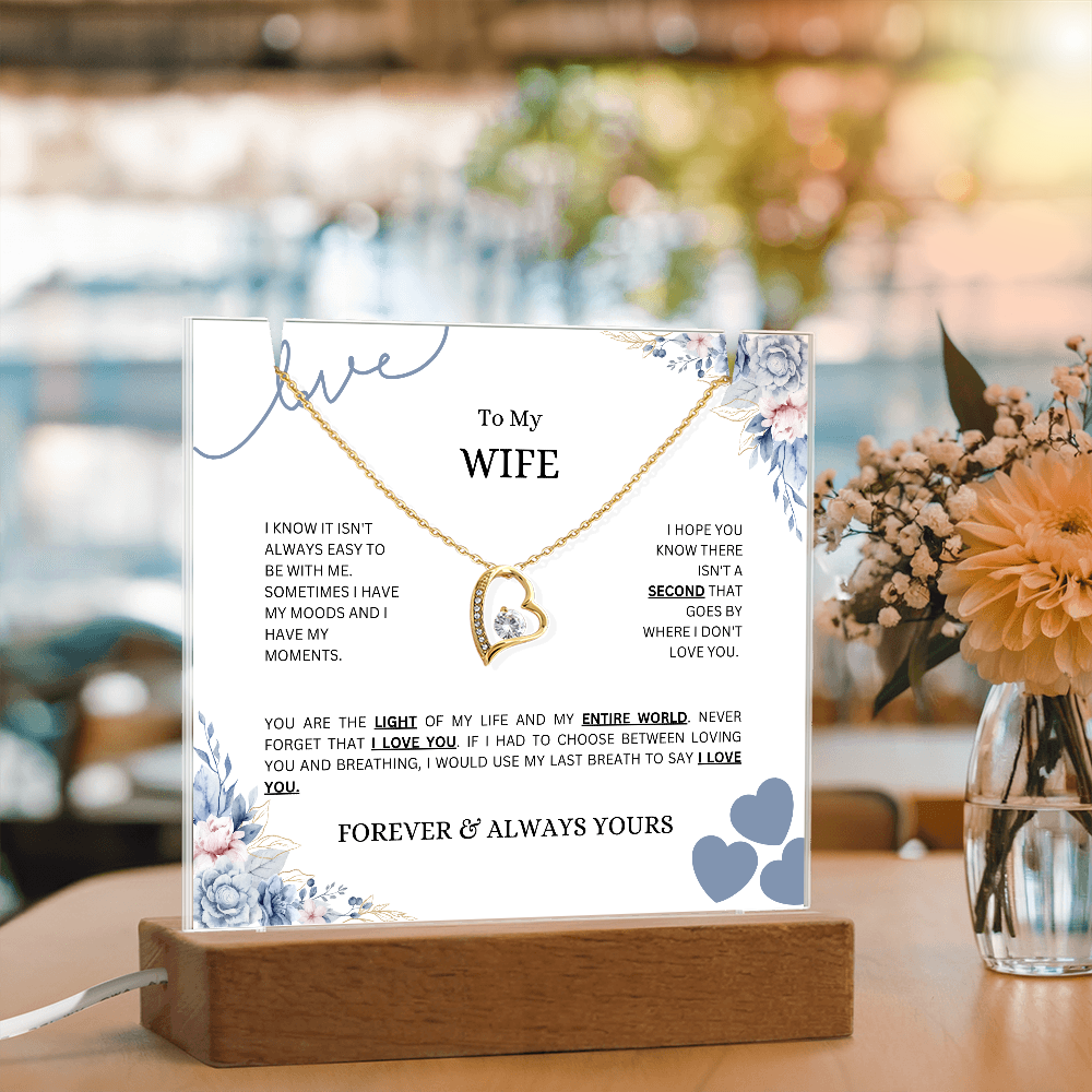 Keepsake Acrylic & Forever Love Necklace | To My Wife