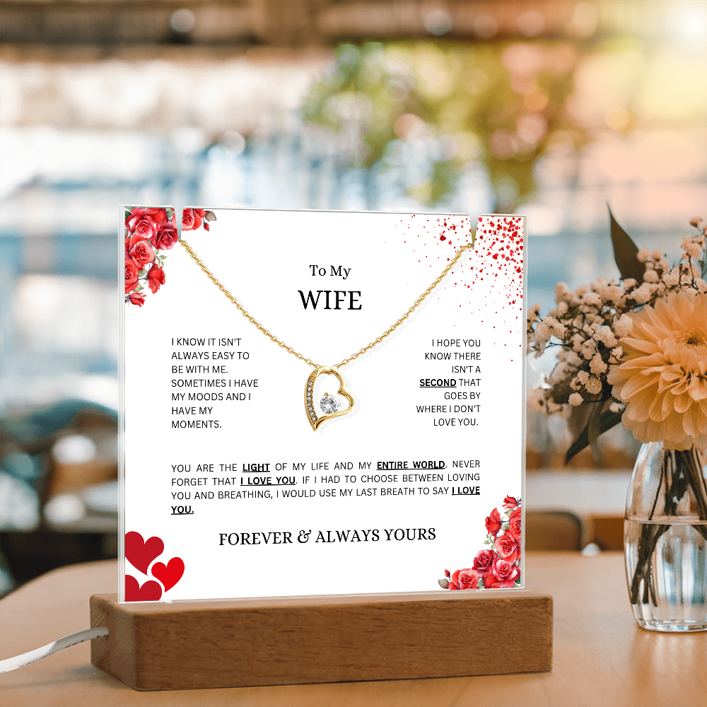 Keepsake Acrylic & Forever Love Necklace | To My Wife