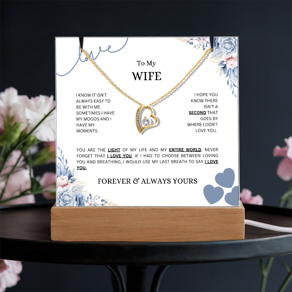 Keepsake Acrylic & Forever Love Necklace | To My Wife