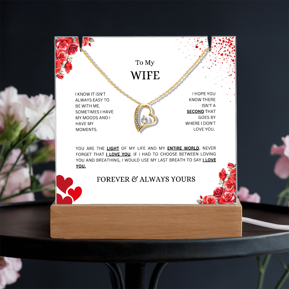 Keepsake Acrylic & Forever Love Necklace | To My Wife