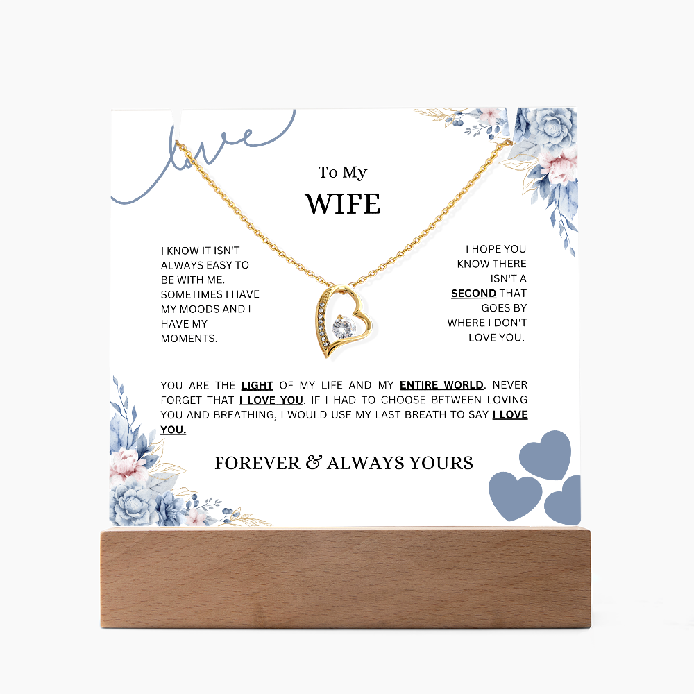 Keepsake Acrylic & Forever Love Necklace | To My Wife