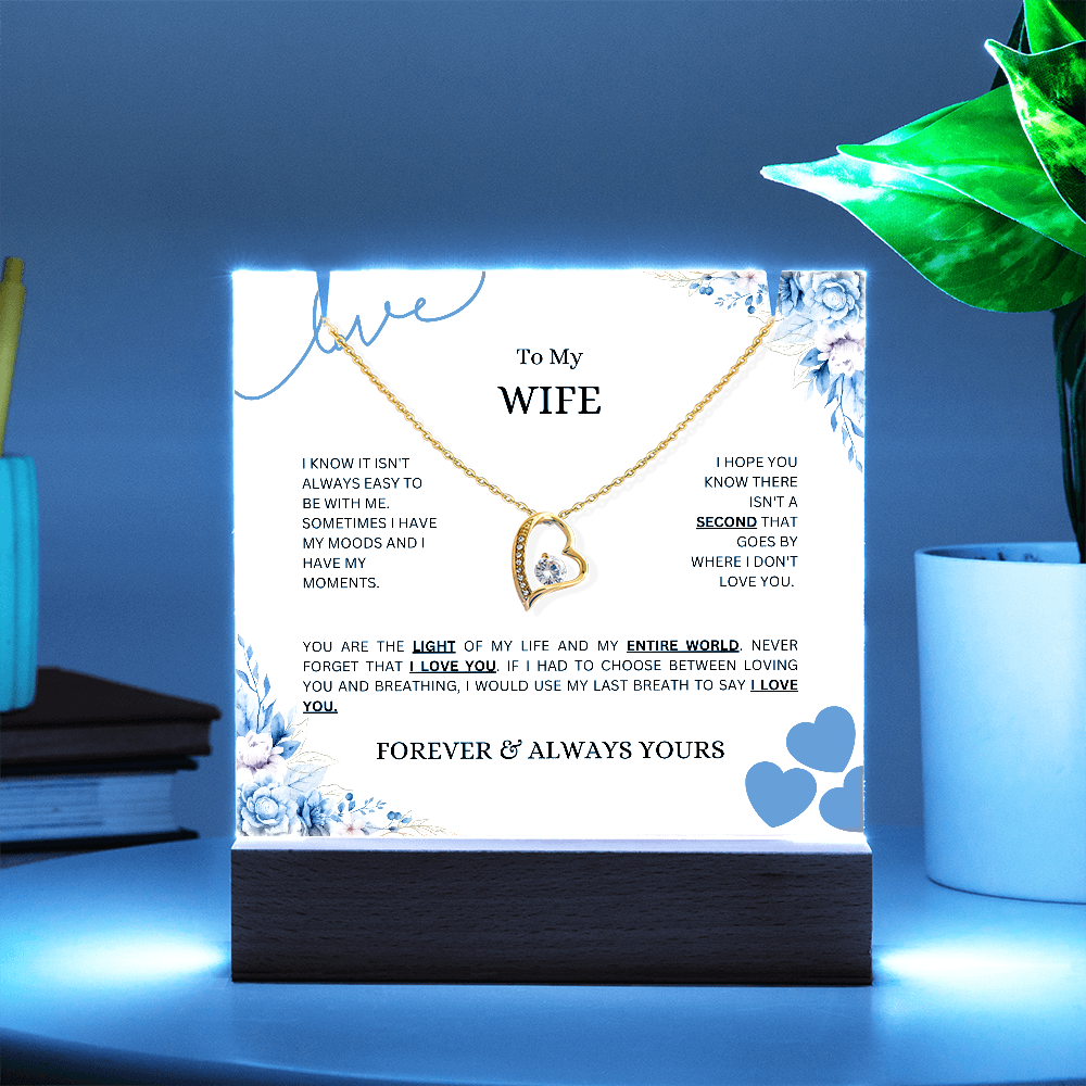 Keepsake Acrylic & Forever Love Necklace | To My Wife