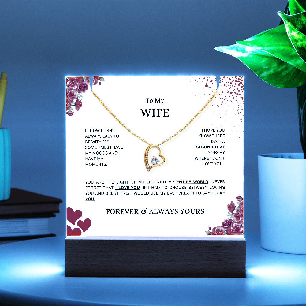 Keepsake Acrylic & Forever Love Necklace | To My Wife
