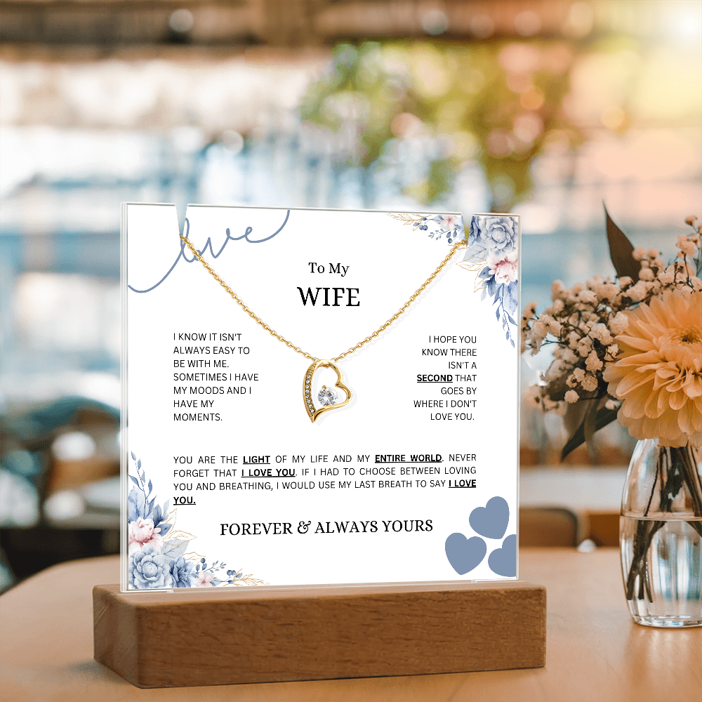 Keepsake Acrylic & Forever Love Necklace | To My Wife