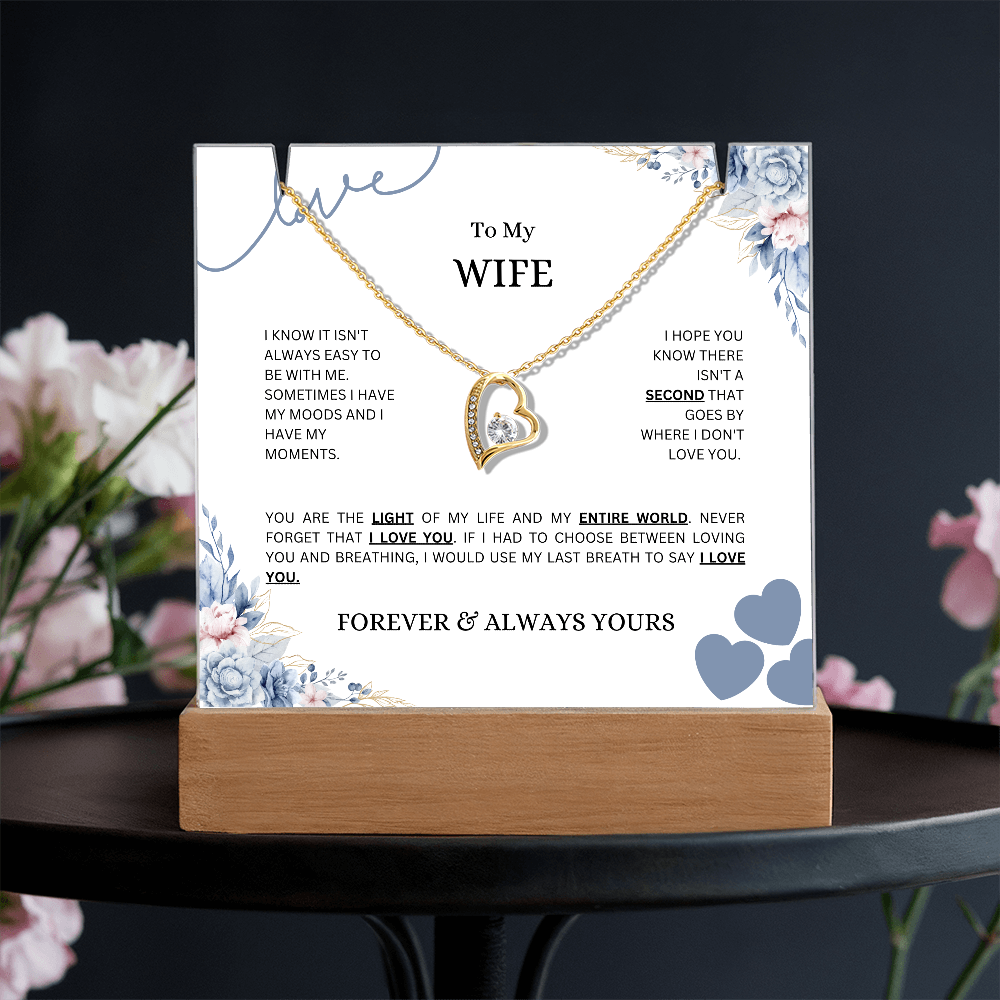 Keepsake Acrylic & Forever Love Necklace | To My Wife