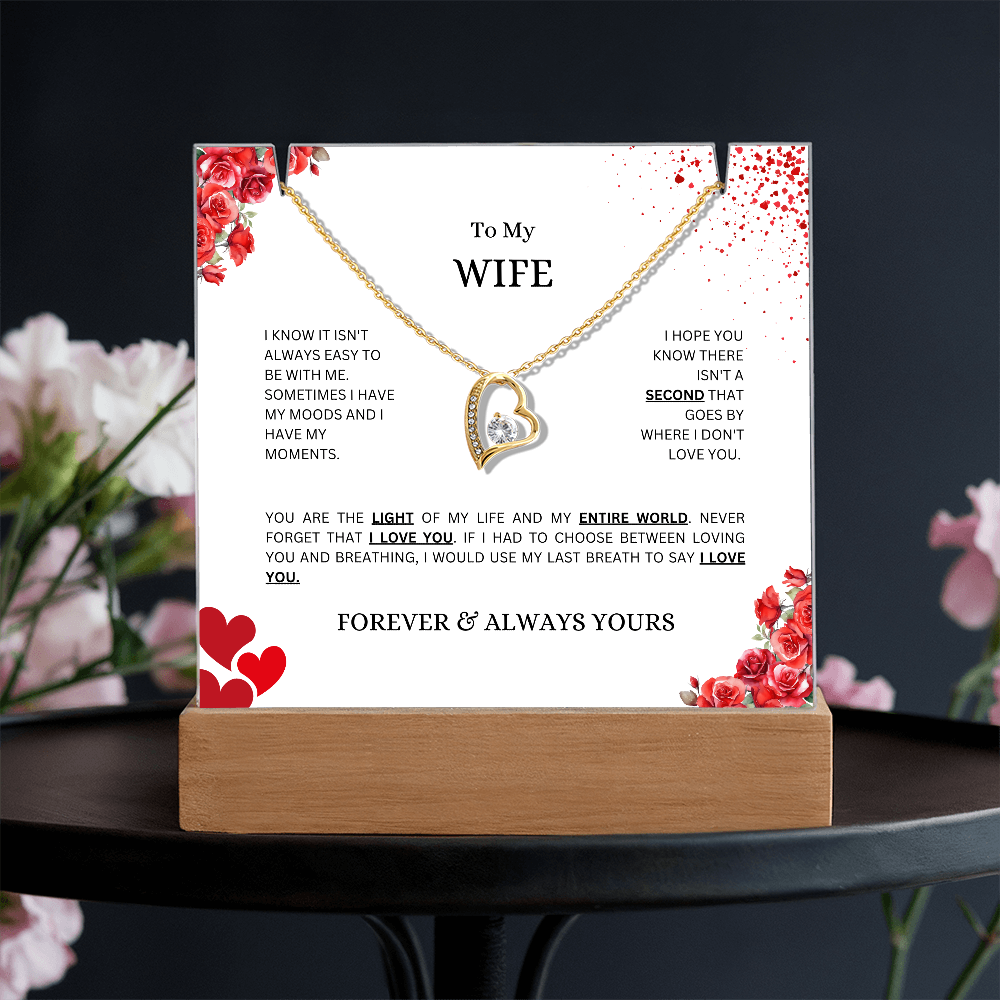 Keepsake Acrylic & Forever Love Necklace | To My Wife