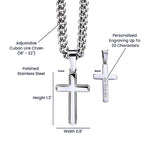 Cuban Link Chain with Engraved Artisan Cross | To My Son