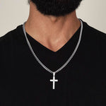 Cuban Link Chain with Engraved Artisan Cross | To My Son